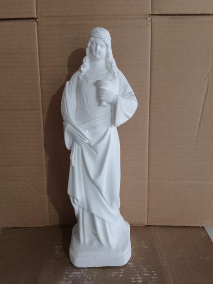 Santa Luzia Imagem Santa Luzia em Gesso Cru 40cm