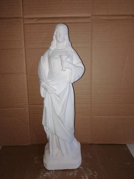Santa Luzia Imagem Santa Luzia em Gesso Cru 40cm