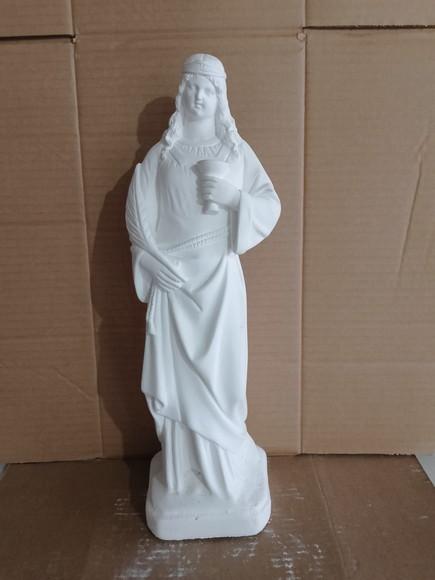 Santa Luzia Imagem Santa Luzia em Gesso Cru 40cm