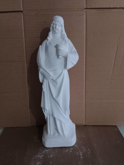 Santa Luzia Imagem Santa Luzia em Gesso Cru 40cm
