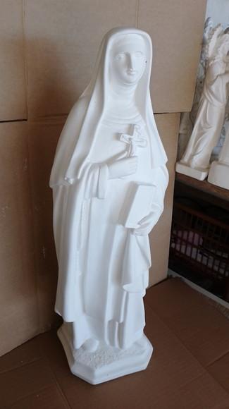 Santa Mônica Imagem Santa Monica em Gesso Cru Grande