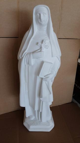 Santa Mônica Imagem Santa Monica em Gesso Cru Grande