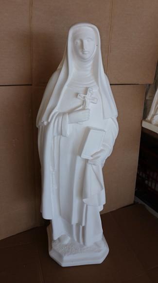 Santa Mônica Imagem Santa Monica em Gesso Cru Grande
