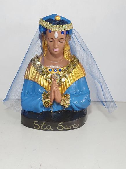 Santa Sara de Kali Imagem Sara Cali c/ Renda Pedras Especial