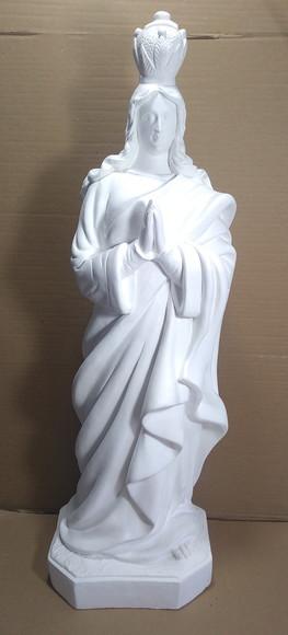 Santa Sara Imagem Santa Sara com Coroa Gesso Cru Grande 60cm