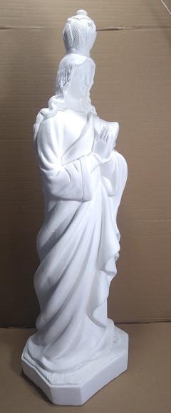 Santa Sara Imagem Santa Sara com Coroa Gesso Cru Grande 60cm