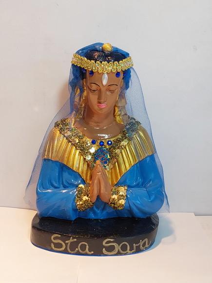 Santa Sara de Kali Imagem Sara Cali c/ Renda Pedras Especial