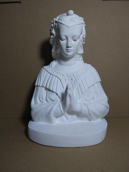Santa Sara Imagem Santa Sara Kali em Busto no Gesso Cru