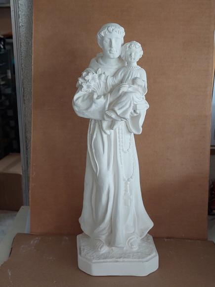 Santo Antônio Imagem Santo Antonio Barroco em Gesso Cru