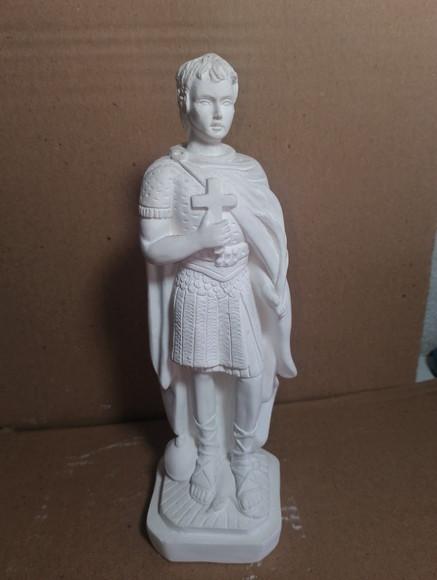 Santo Expedito Imagem do São Expedito Escultura Gesso Cru