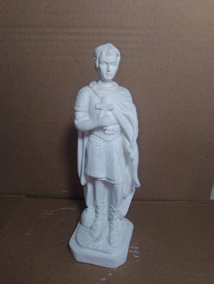 Santo Expedito Imagem do São Expedito Escultura Gesso Cru
