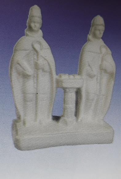 São Cosme e São Damião Imagem Cosme e Damião em Gesso Cru