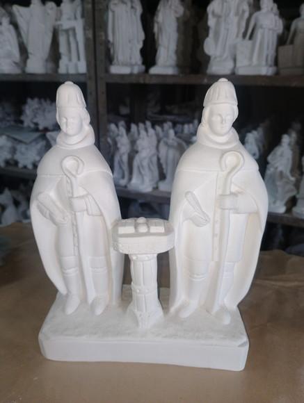 São Cosme e São Damião Imagem Cosme e Damião em Gesso Cru