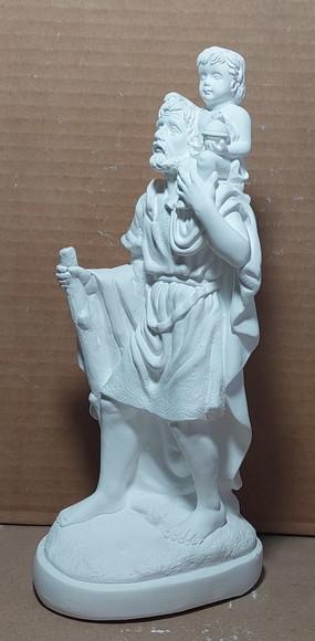 São Cristóvão Imagem Santo São Cristóvão em Gesso Cru