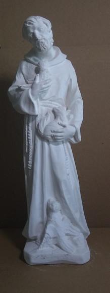 São Francisco Imagem Santo São Francisco Gesso Cru