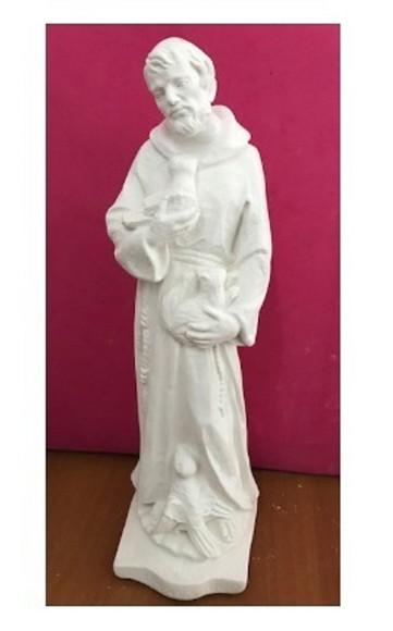 São Francisco Imagem Santo São Francisco Gesso Cru