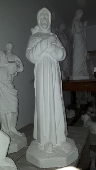 São Francisco Imagem São Francisco com 80cm de Altura Gesso