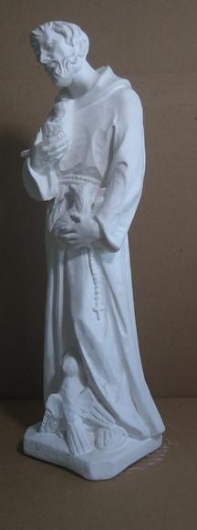 São Francisco Imagem Santo São Francisco Gesso Cru