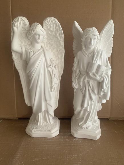 São Gabriel Imagem Arcanjo Gabriel em Gesso Cru Anjo