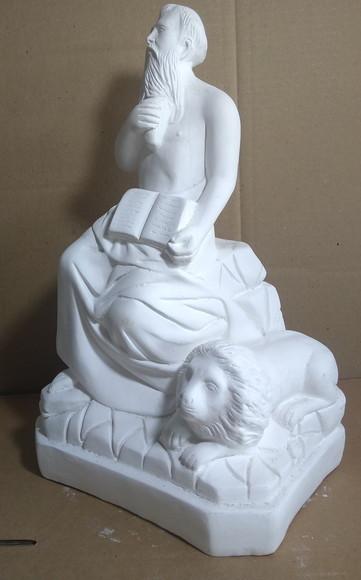 São Geronimo Imagem Santo São Jeronimo Gesso Cru