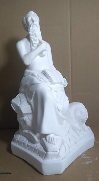 São Geronimo Imagem Santo São Jeronimo Gesso Cru