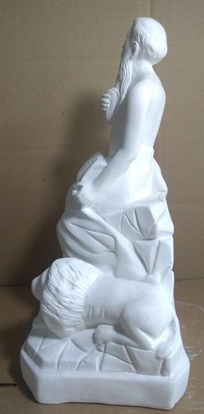 São Geronimo Imagem Santo São Jeronimo Gesso Cru