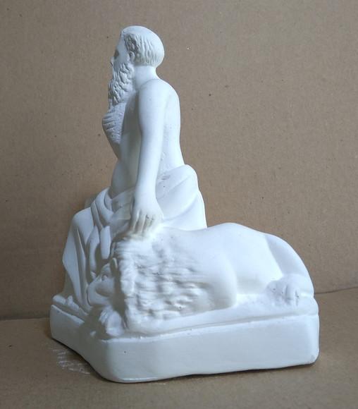 São Geronimo Imagem Xango Santo São Jerônimo Gesso Cru