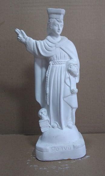 São Ivo Imagem Santo São Ivo em Gesso Cru
