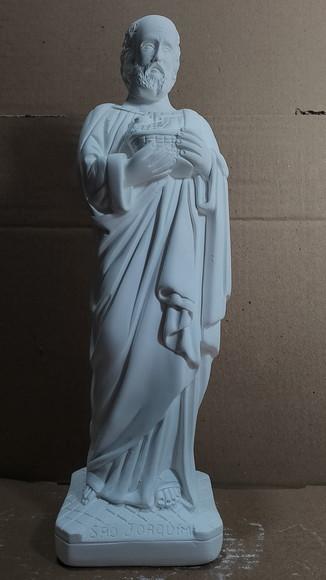 São Joaquim Imagem São Joaquim Escultura em Gesso Cru 32cm