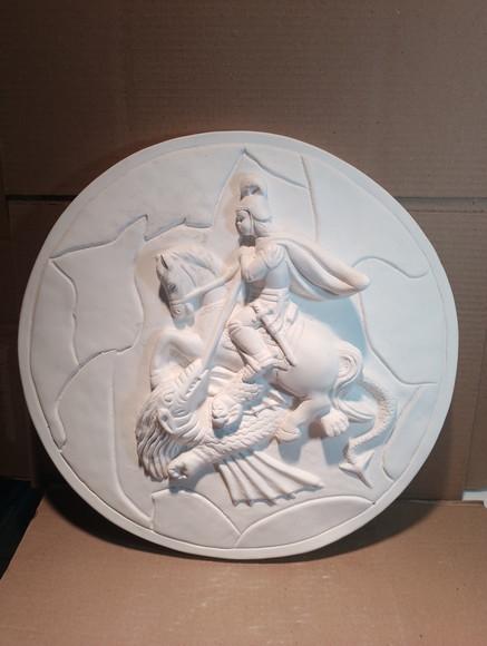 São Jorge Imagem Mandala Placa de Parede São Jorge Guerreiro