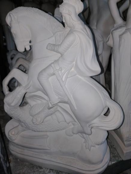 São Jorge Imagem Santo São Jorge Escultura Gesso Cru Grande