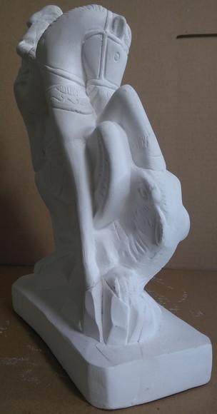 São Jorge Imagem Santo São Jorge Guerreiro em Gesso Cru