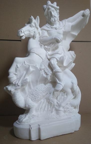São Jorge Imagem São Jorge Barroco Escultura com 36cm Altura