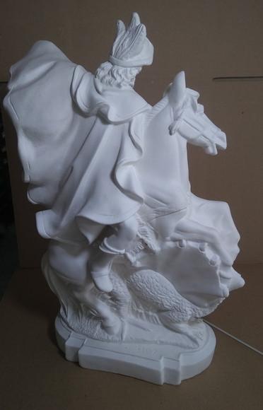 São Jorge Imagem São Jorge Barroco Escultura com 36cm Altura