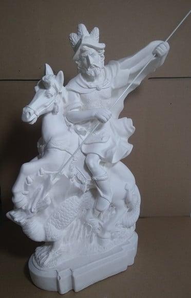 São Jorge Imagem São Jorge Barroco Escultura com 36cm Altura