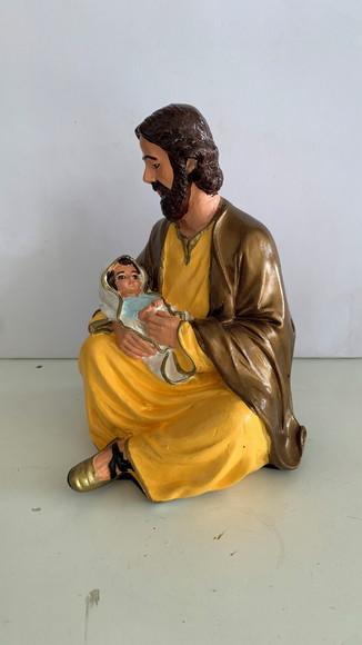 São José com Menino Jesus no Colo Imagem Santo José Sentado