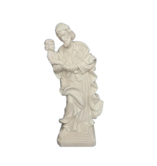 São Jose Imagem São José Barroco Escultura Gesso Cru 60cm