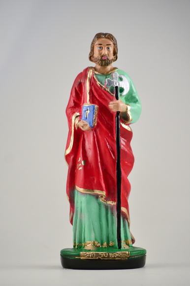 São Judas Escultura 100% em Gesso Natural Puro