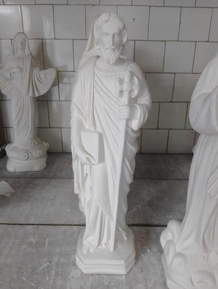 São Judas Tadeu Grande 60cm Imagem em Gesso Cru
