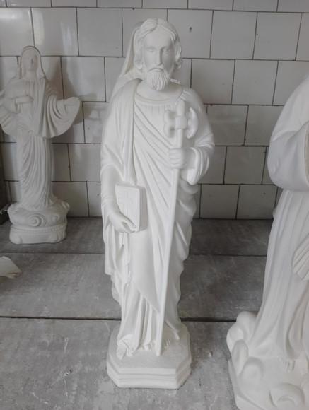 São Judas Tadeu Grande 60cm Imagem em Gesso Cru