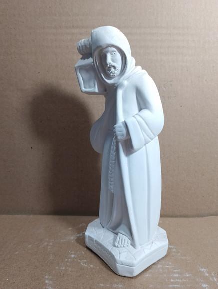São Longuinho Imagem São Loguinho Escultura Gesso com 20cm