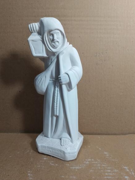 São Longuinho Imagem São Loguinho Escultura Gesso com 20cm