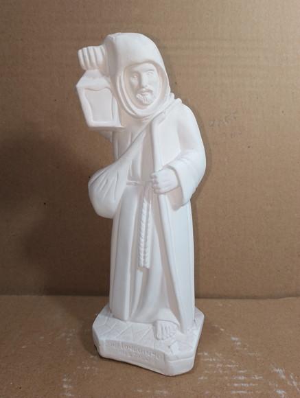 São Longuinho Imagem São Loguinho Escultura Gesso com 20cm