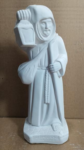 São Longuinho Imagem São Loguinho Escultura Gesso com 20cm