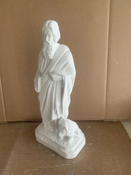 São Marcos Imagem Santo São Marcos com 30cm Gesso Cru