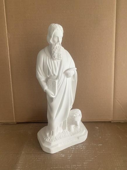 São Marcos Imagem Santo São Marcos com 30cm Gesso Cru