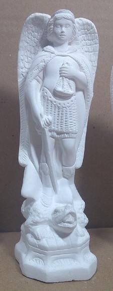 São Miguel Arcanjo Imagem Anjo São Miguel em Gesso Cru