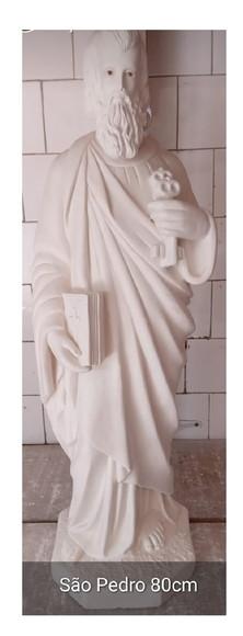 São Pedro Imagem Santo São Pedro com Olho de Vidro 80cm