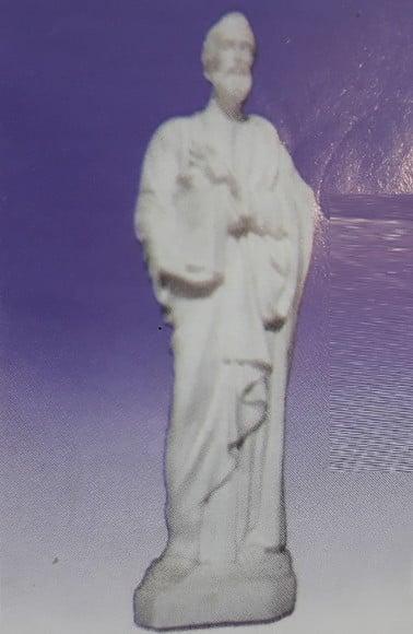 São Pedro Imagem Santo São Pedro Grande em Gesso Cru