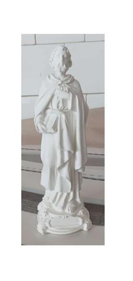 São Pedro Imagem Santo São Pedro Escultura Gesso Cru